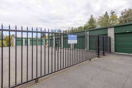 Security gate for a self storage facility.