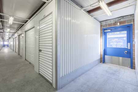 Interior of a climate controlled self storage facility.