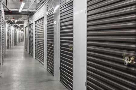 Interior of a climate controlled self storage facility.