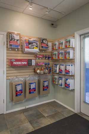 Packing supplies available for purchase.