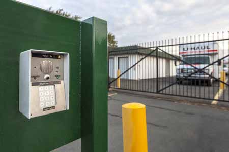 Keypad for secure after hours entry to a self storage facility.