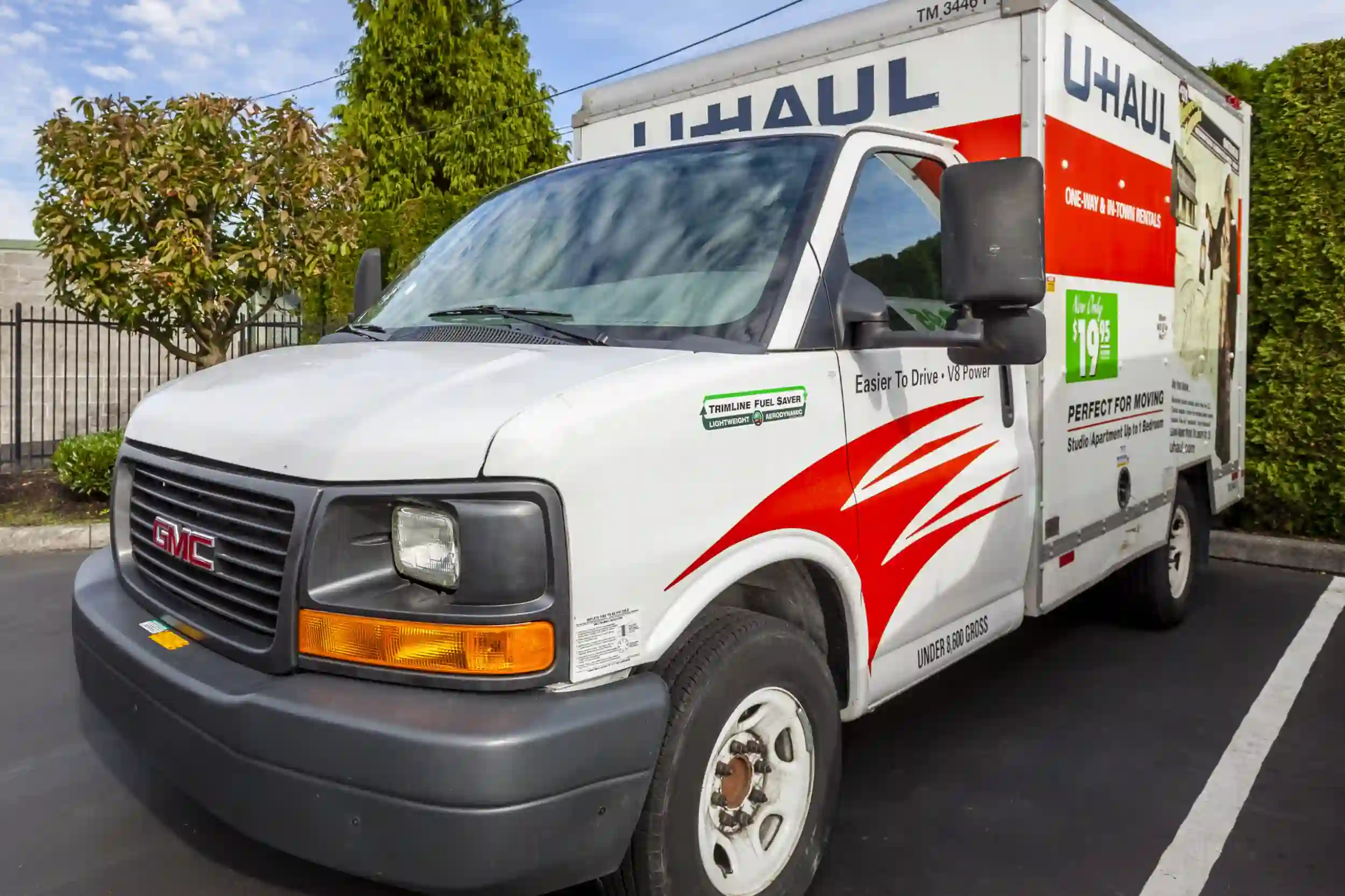 U-Haul truck at the Arm Guard facility
